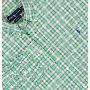 Ralph Lauren Shirt Mens Extra Large Green Plaid Blake Pocket Button Down Pony